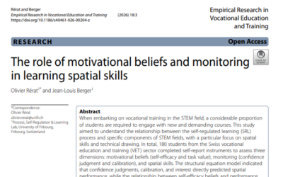 The role of motivational beliefs and monitoring in learning spatial skills